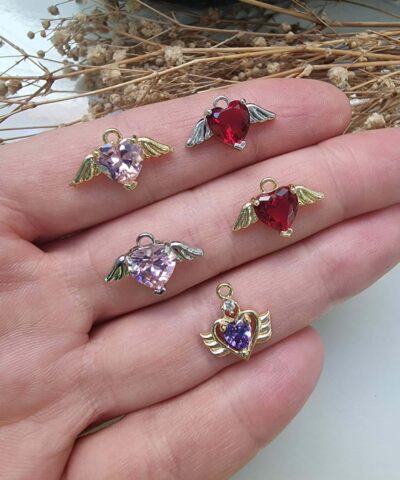 Kanatli Kalp Minimal Zirkon Tasli 2