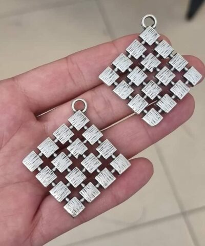 Kare Zamak Kolye Ucu 2