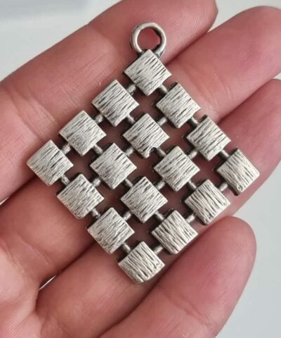 Kare Zamak Kolye Ucu