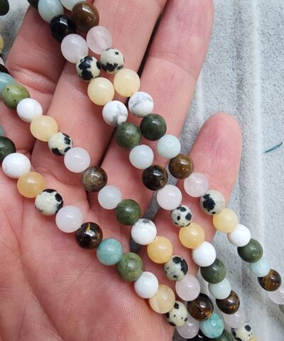 Karışık Çakra Doğal Taş Dizi - 6 MM