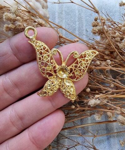 Kelebek Telkari Kolye Ucu