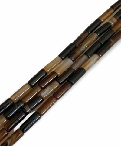 Kesme Akik Dogal Tas Kahve Beyaz 3