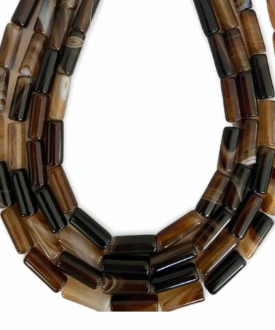 Kesme Akik Dogal Tas Kahve Beyaz