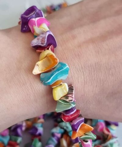 Kirik Sedef Mix Renkli Dogal Tas 7