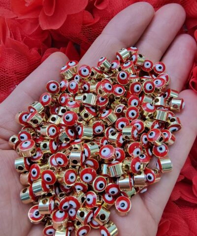 Kirmizi Nazar Goz Taki Ara Malzemesi 6 Mm