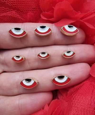 Kirmizi Oval Goz Taki Ara Malzemesi 4