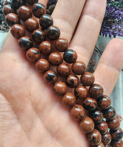 Kırmızı Siyah Obsidyen Taşı Çeşitleri - 8 MM