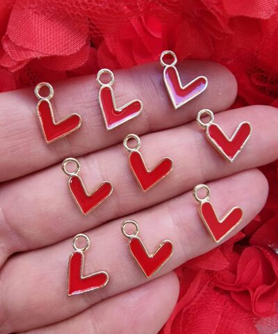 Kirmizi Ters Kalp Taki Sallanti Malzemesi 2