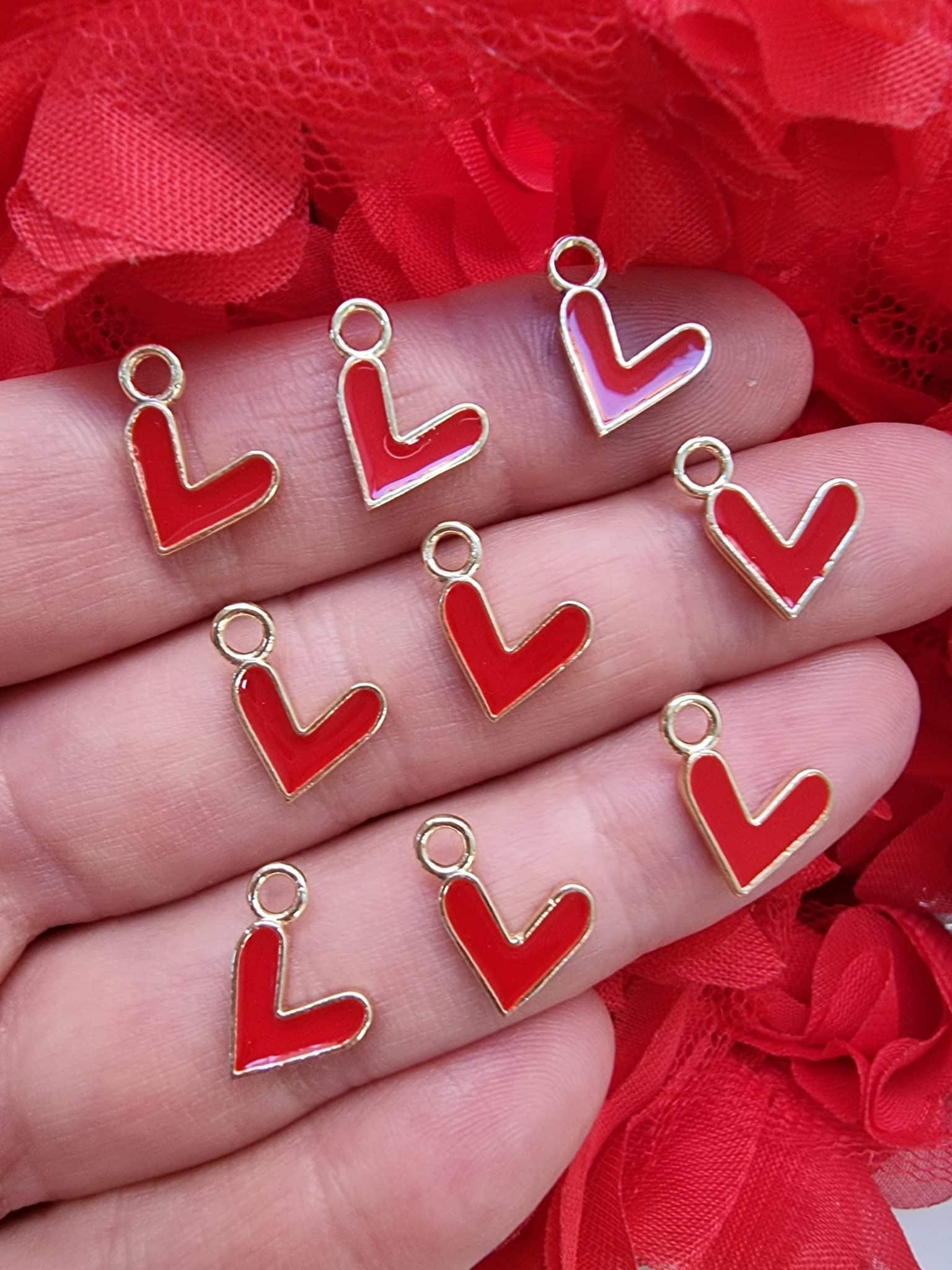 Kirmizi Ters Kalp Taki Sallanti Malzemesi 2