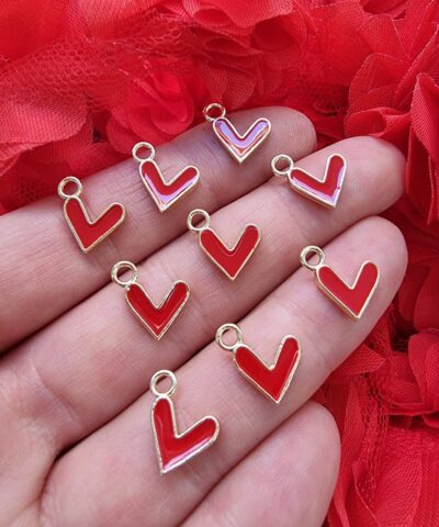 Kirmizi Ters Kalp Taki Sallanti Malzemesi 3