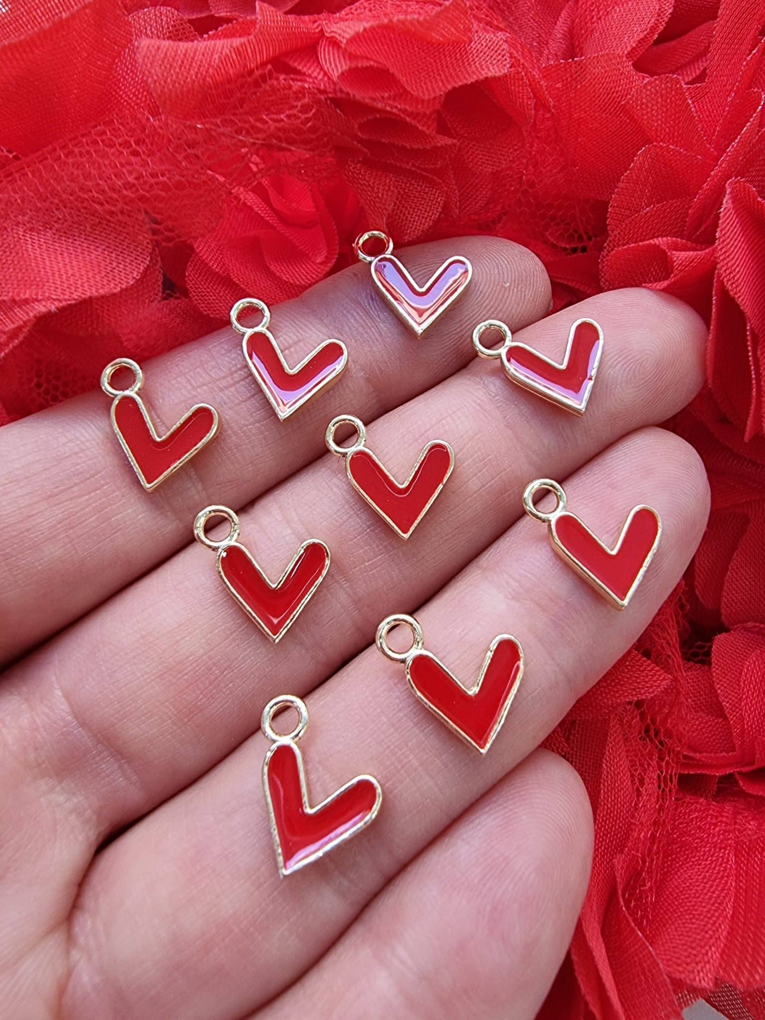 Kirmizi Ters Kalp Taki Sallanti Malzemesi 3