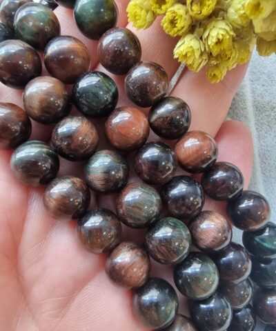 Kis Renkleri Kaplan Gozu Dogal Tas Dizi 10 Mm