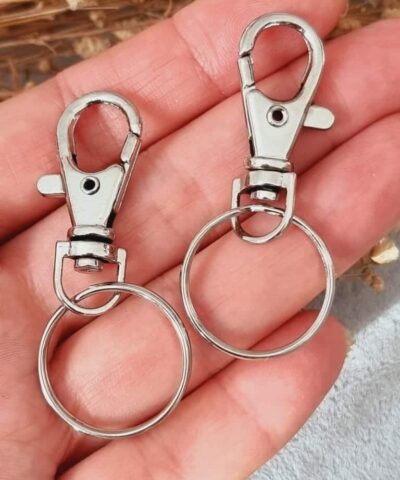 Klasik Anahtarlik Kancasi Ve Halka Gumus