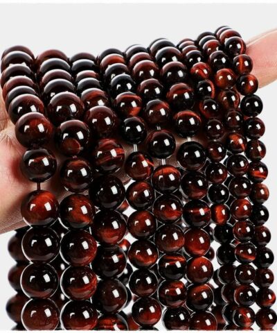 Koyu Kahve Kaplan Gozu Dogal Tas Dizi 2