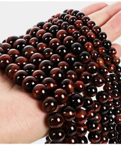 Koyu Kahve Kaplan Gozu Dogal Tas Dizi 5