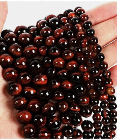 Koyu Kahve Kaplan Gozu Dogal Tas Dizi 6