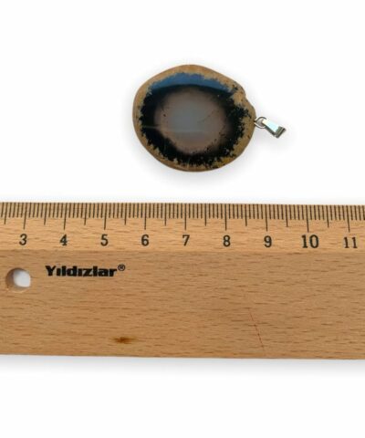 Koyu Kaverengi Akik Dogal Tas Kolye Ucu 2