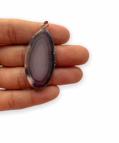 Koyu Kaverengi Akik Dogal Tas Kolye Ucu 4