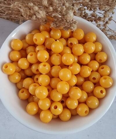 Koyu Sarı Sazan Boncuğu 6 MM
