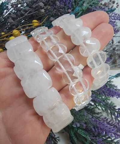 Kristal Kuvars Doğal Taş Bileklik