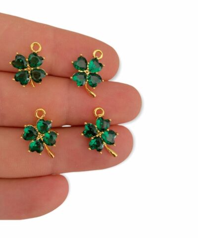 Kristal Tasli 4 Yaprakli Sans Yoncasi Taki Malzemesi