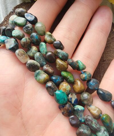 Krizokol Dogal Tas Dizi Amorf Sekilli