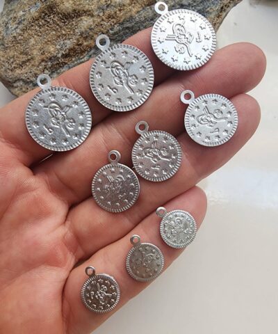 Kulplu Gümüş Oya Sallattı Pulu