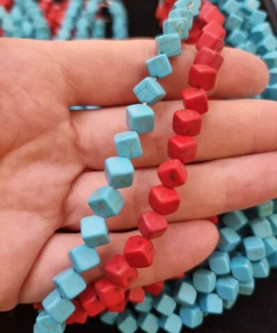 Kup Turkuaz Dogal Tas 6x6 Mm