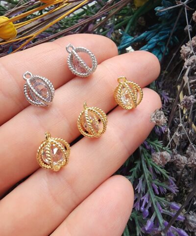 Küre İçinde Zirkon Sallantı Kolye Ucu