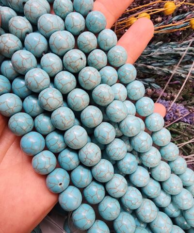 Kure Turkuaz Firuze Dogal Tas Dizi 12 Mm