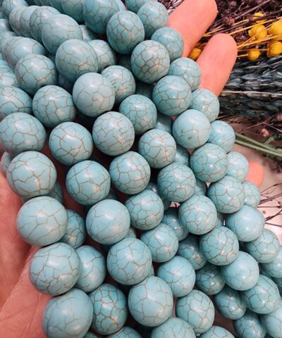 Kure Turkuaz Firuze Dogal Tas Dizi 14 Mm