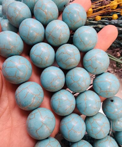 Kure Turkuaz Firuze Dogal Tas Dizi 18 Mm