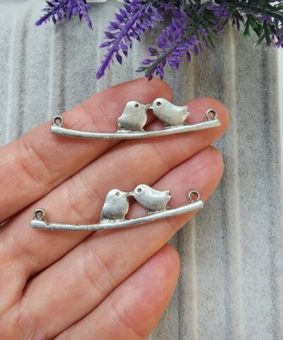 Kuslar Detayli Zamak Dokum Kolye Ucu 4