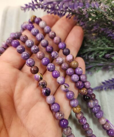 Lepidolite Dogal Tas Dizi 6 Mm 1