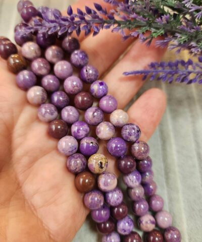 Lepidolite Dogal Tas Dizi 8 Mm 1