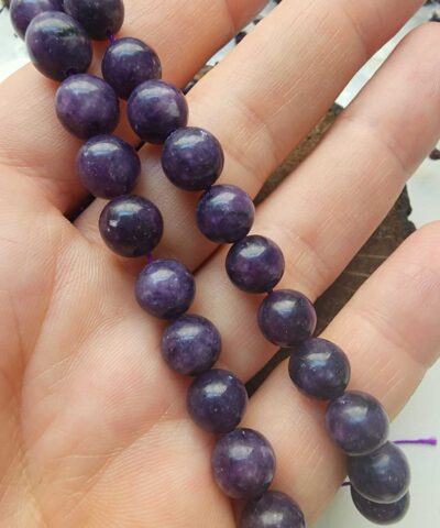 Lepidolite Dogal Tas Dizi 8 Mm