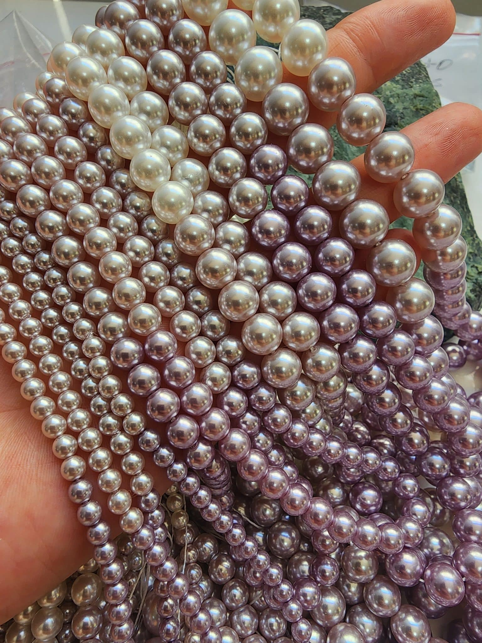 Lila Somon Beyaz Mix Mayorka Yapay İnci Çeşitleri