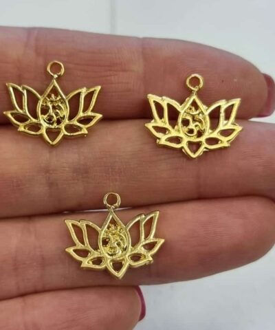 Lotus Cicegi Mat Altin Kaplama Taki Aparati 2