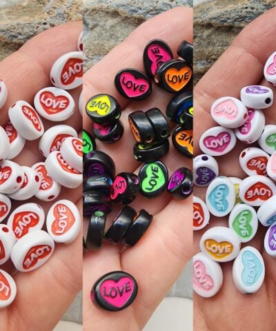 Love Yazılı Ara Boncuklar