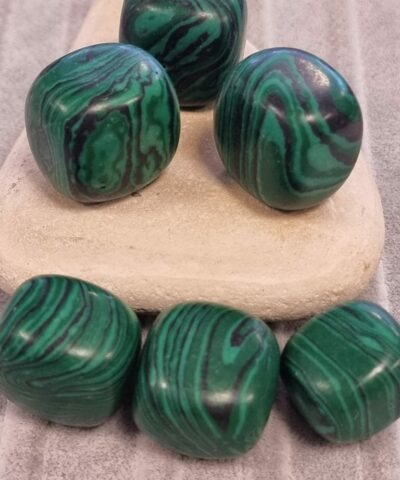 Malahit Tamburlanmis Dogal Tas 2