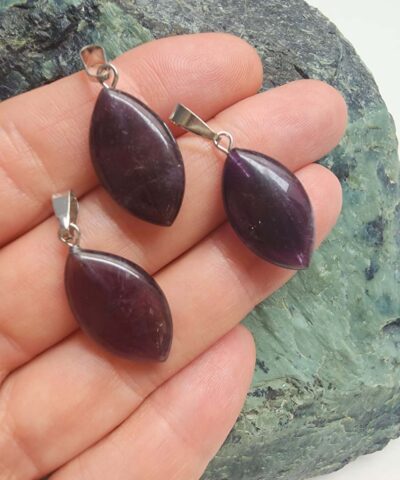 Mekik Ametist Taşı Kolye Ucu