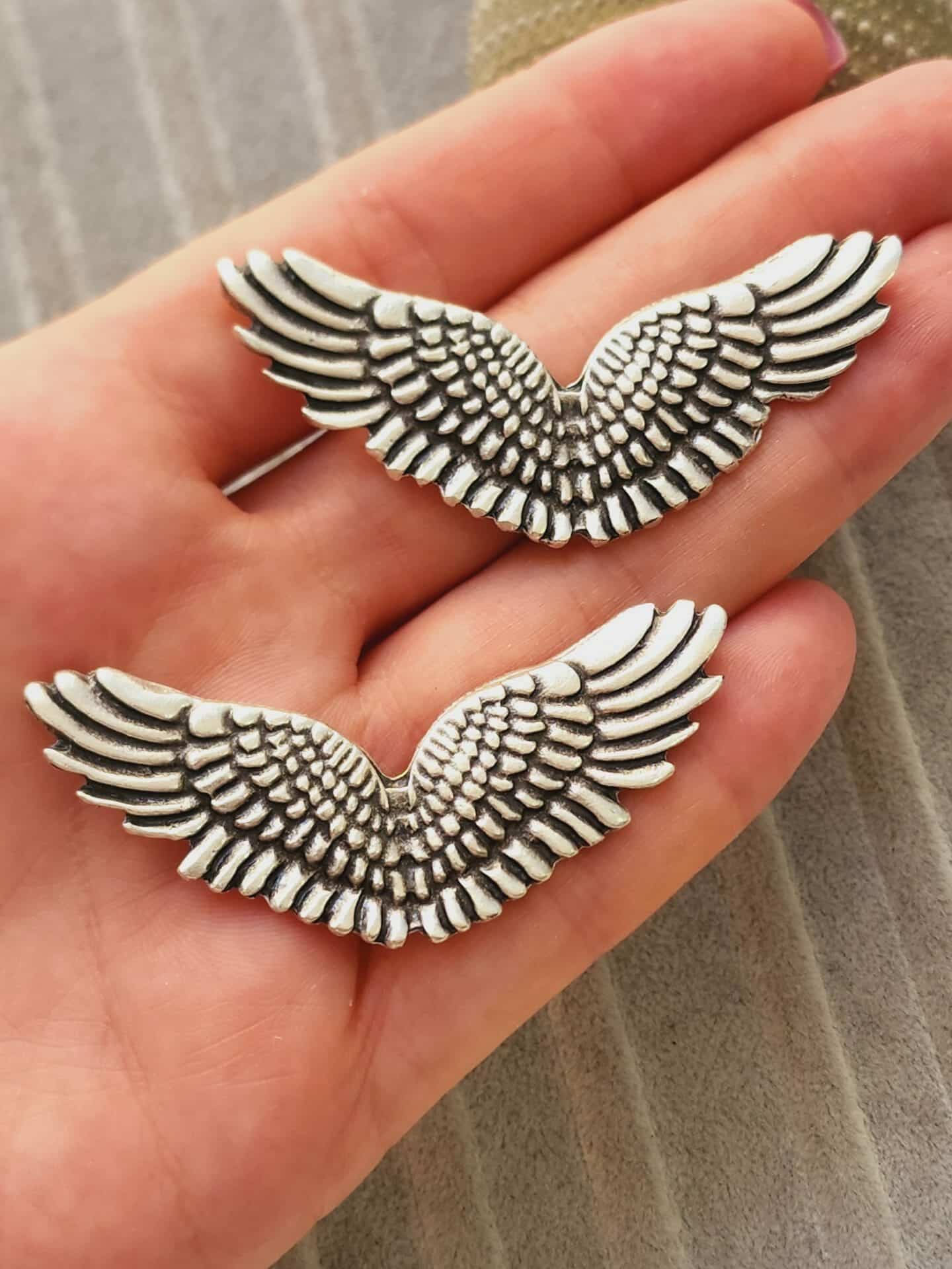 Melek Kanatlari Zamak Dokum Kolye Ucu