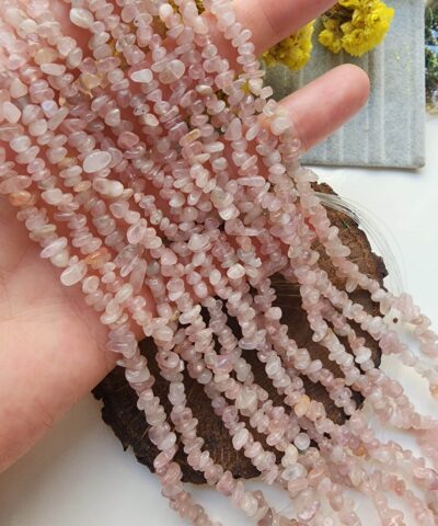 Mini Kirik Pembe Kuvars Dogal Tas