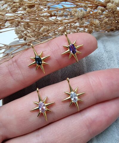 Minimal Kutup Yildizi Tasli Kolye Ucu 2