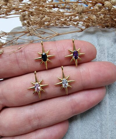 Minimal Kutup Yildizi Tasli Kolye Ucu 3