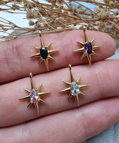 Minimal Kutup Yildizi Tasli Kolye Ucu 4