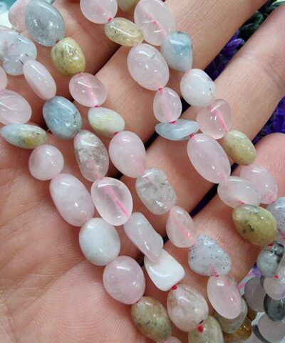 Morganit Dogal Tas Dizi Amorf Sekilli