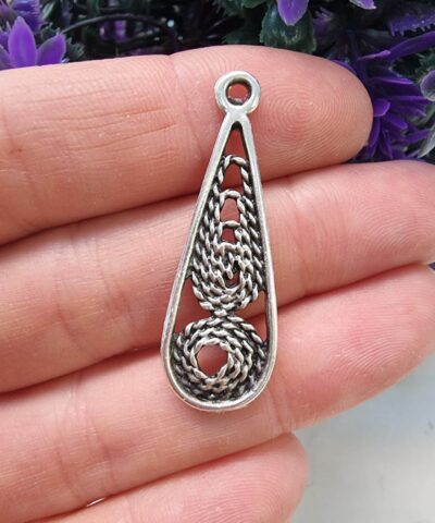 Motifli Damla Kolye Ucu 1