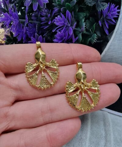 Motifli Yelpaze Kolye Ucu