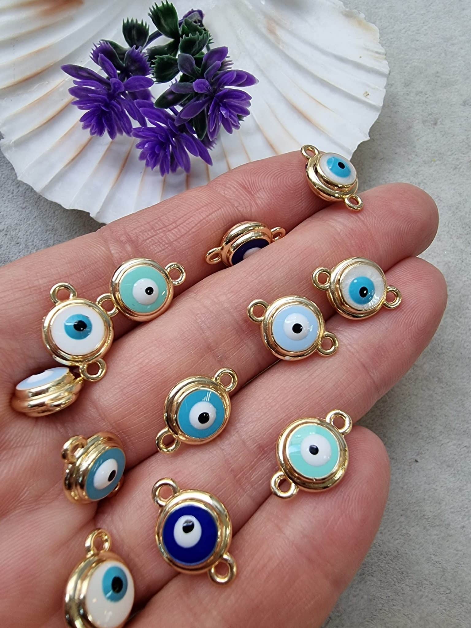 Nazar Goz 3d Cift Tarafli Bileklik Malzemesi 10 Mm 2